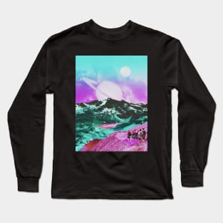 Lush - Space Collage, Retro Futurism, Sci-Fi Long Sleeve T-Shirt